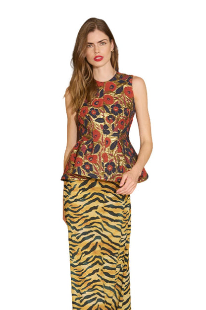 Marlow Top in Gilded Jacquard