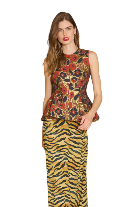Marlow Top in Gilded Jacquard