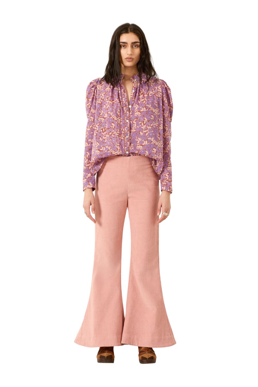 Artemis Twilight Floral Shirt in Purple