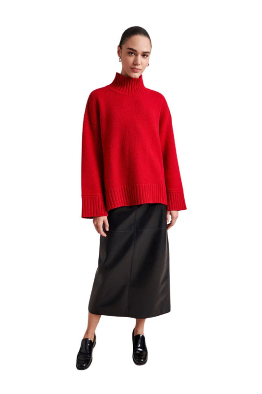 Archie Turtleneck in Dark Red