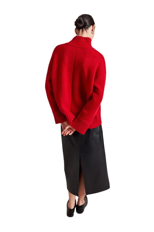 Archie Turtleneck in Dark Red