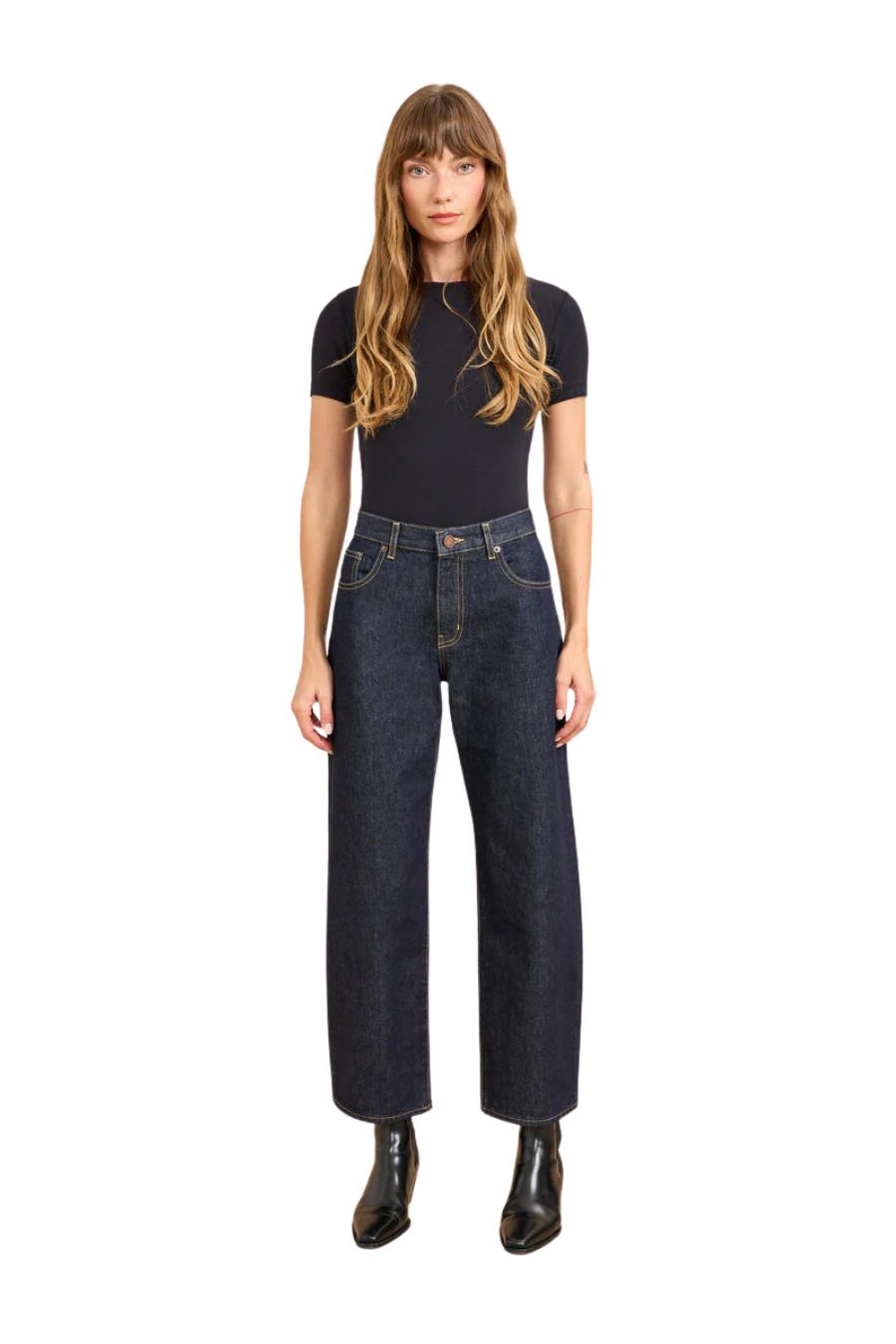 Marilyn Mid-Rise Barrel Jean in Colin