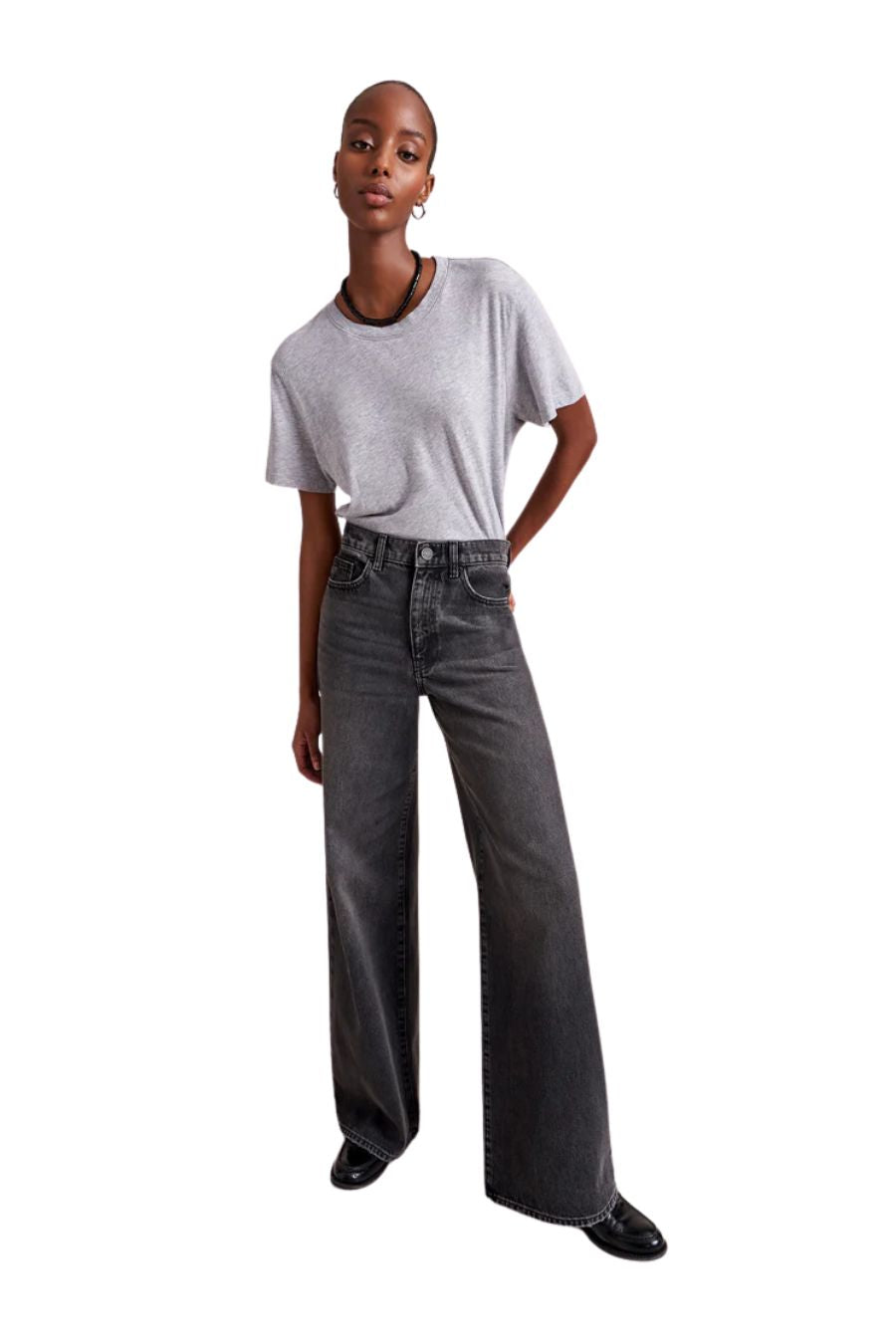 Isadora High-Rise Wide-Leg Jean in Fred