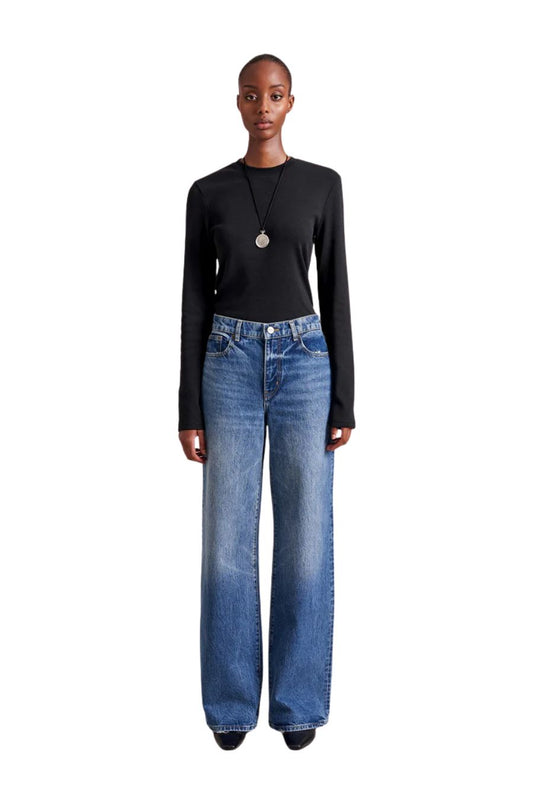 Isadora High-Rise Wide-Leg Jean in Rob