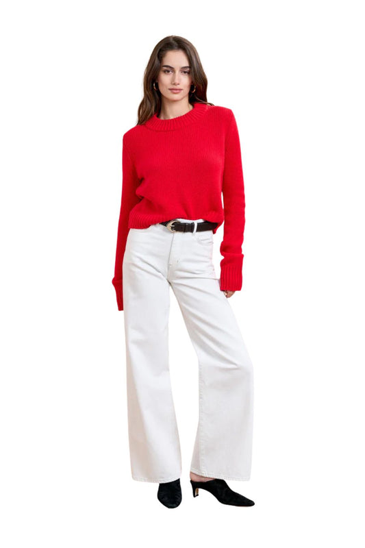 Solid Mini Marin Sweater in Bright Red