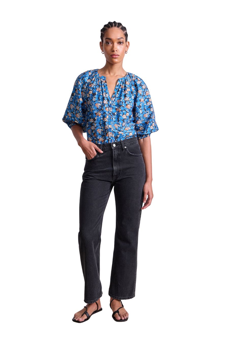 Mitte Top in Florette Blue