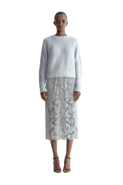 Frankie Brushed Alpaca Sweater in Slate Blue