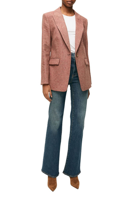 Vega Wool Dickey Jacket in Red Oak Melange