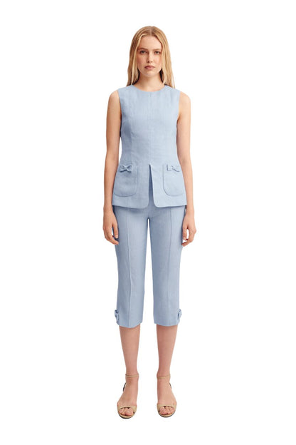 Harper Capri Pant in Blue