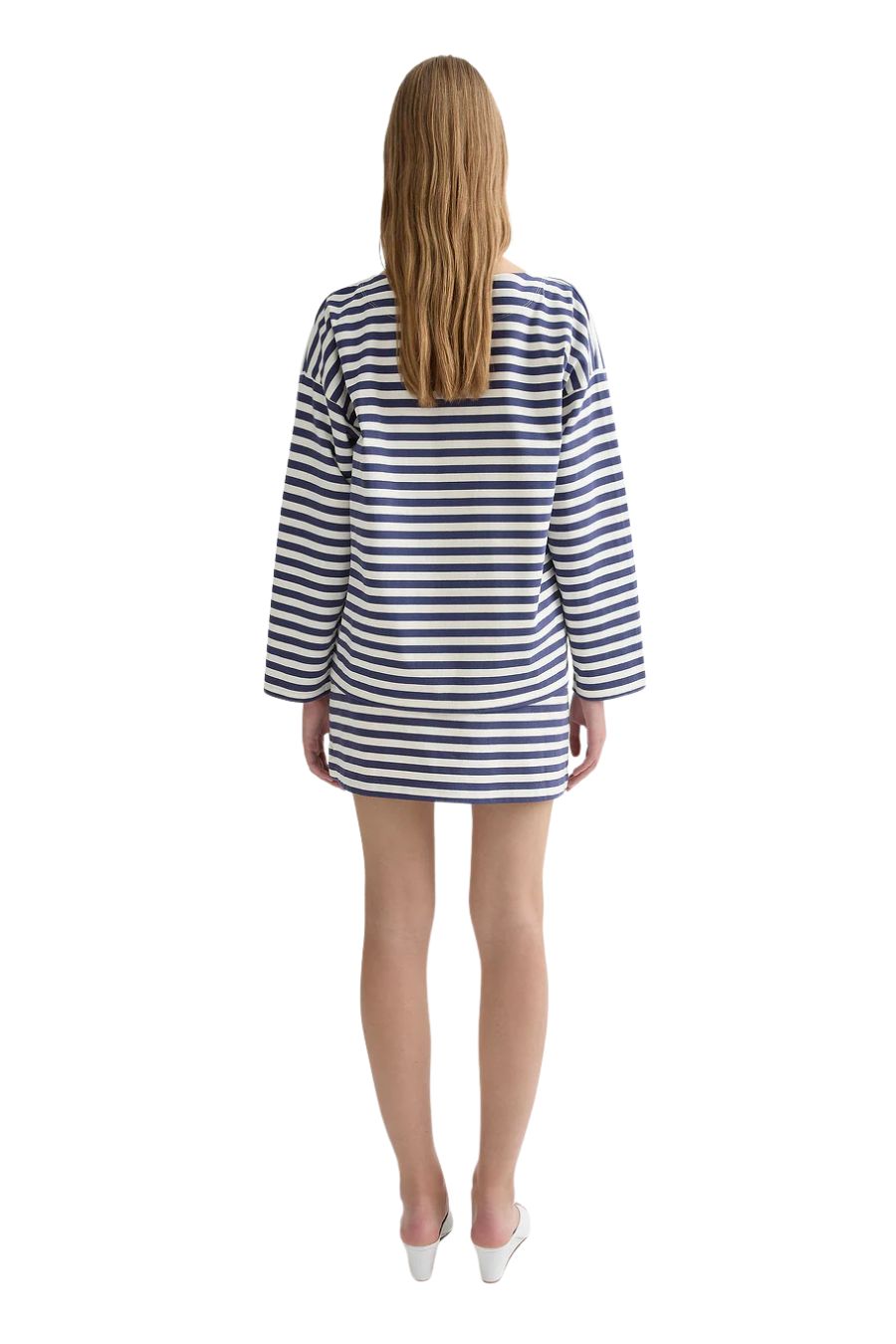 Haisley Skirt in Navy Stripe