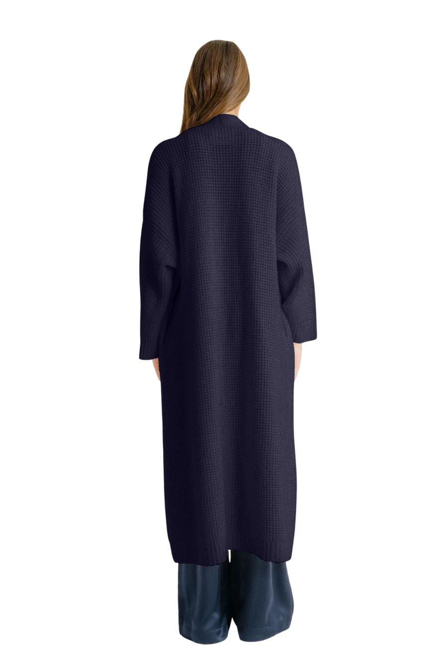 Cedar Slouchy Cashmere Duster in Midnight Navy