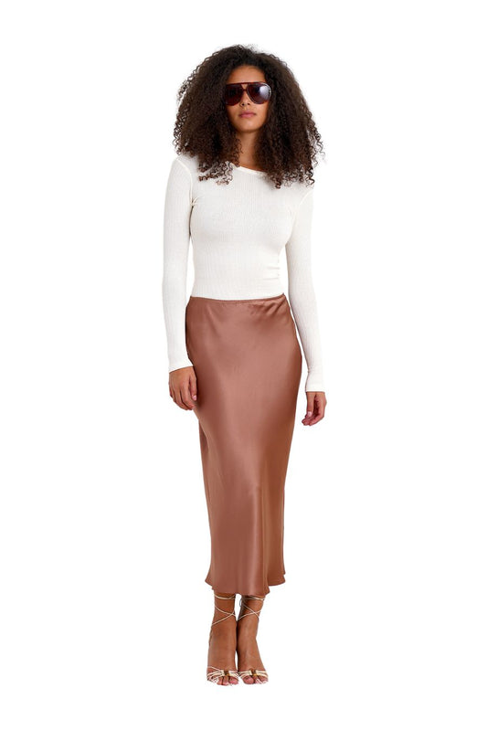 Miranda Pull on Skirt in Prairie Sand