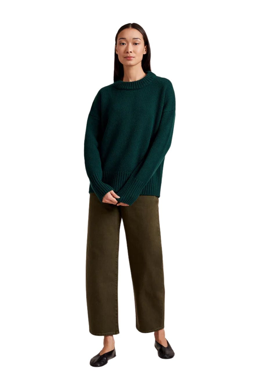 Solid Marin Sweater in Forest