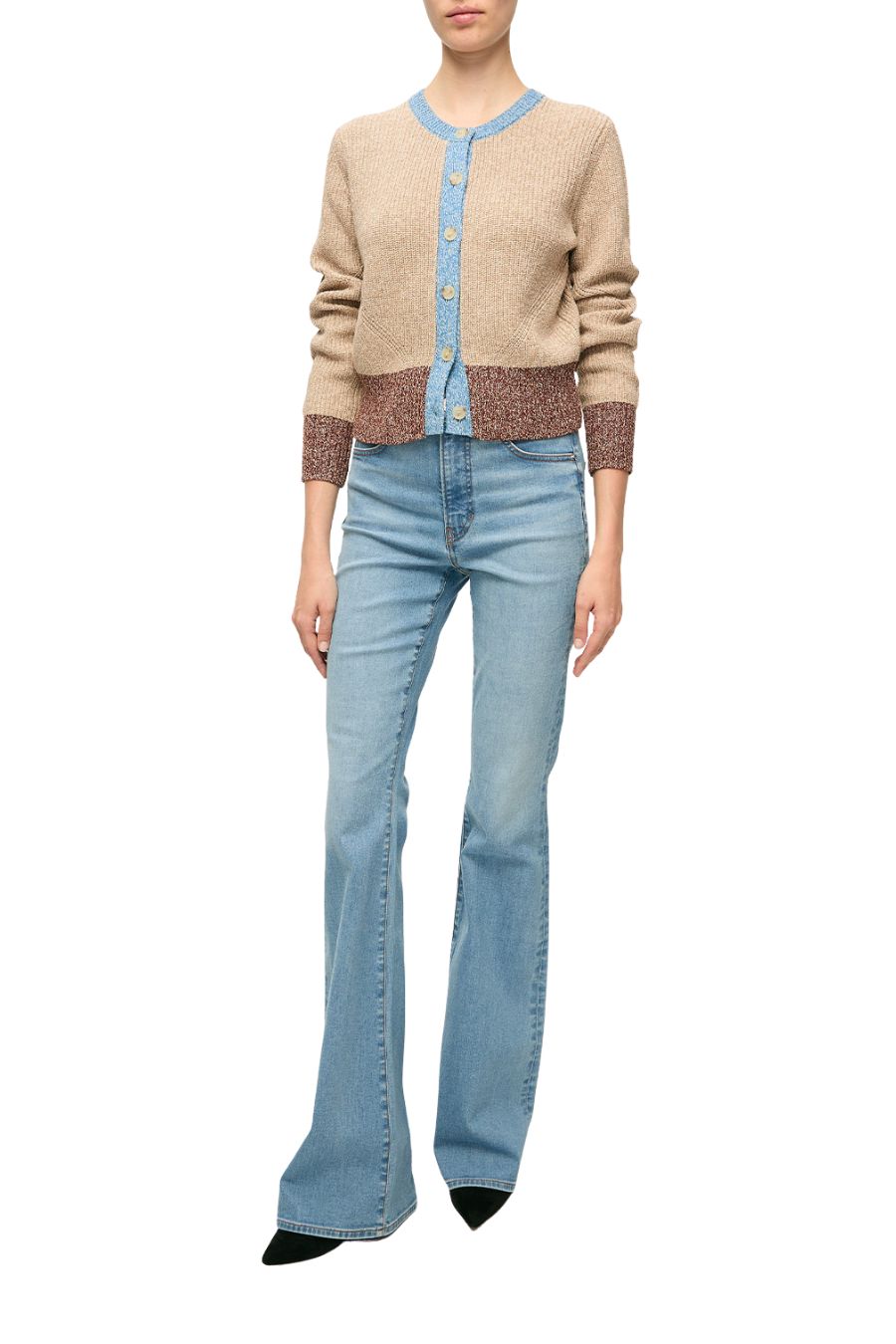 Beverly High Rise Skinny Flare in Riviera Breeze