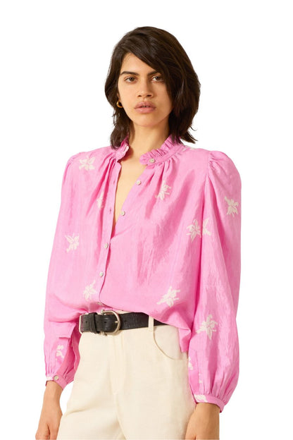 Annabel Pink Jasmine Shirt in Medium Pink