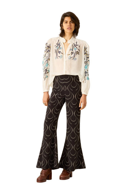 Annabel Misted Lily Shirt in Off-White