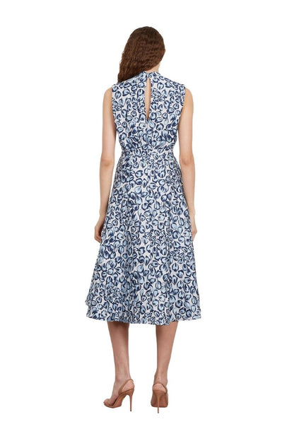 Flora Dress in Porcelain Blues