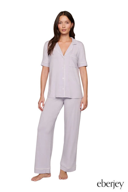 Gisele TENCEL™ Modal Short Sleeve & Pant PJ Set in Thistle/Ivory