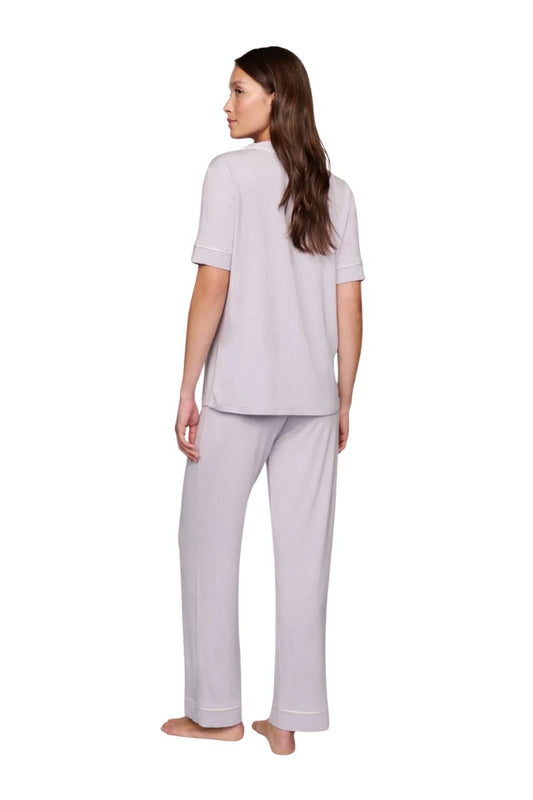 Gisele TENCEL™ Modal Short Sleeve & Pant PJ Set in Thistle/Ivory