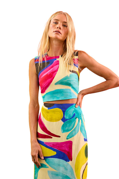 Royce Top in Stroke of Spring