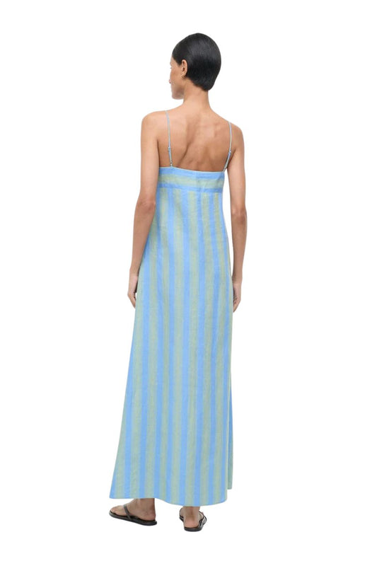 Laura Linen Dress in Seaport Stripe