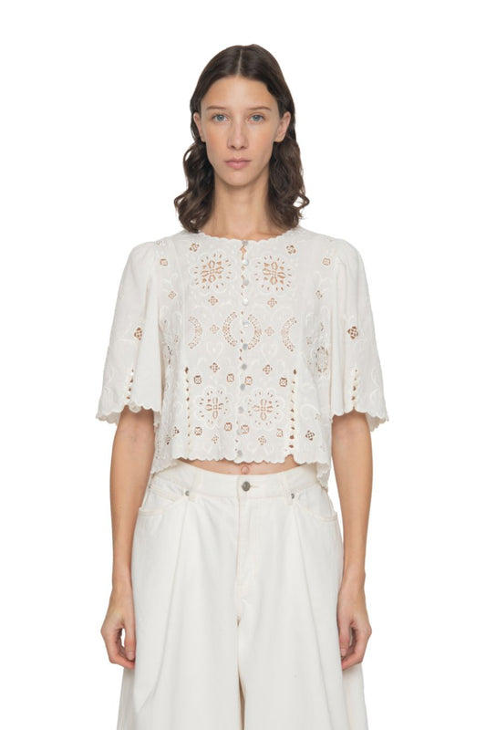 Gardener Top in Cream