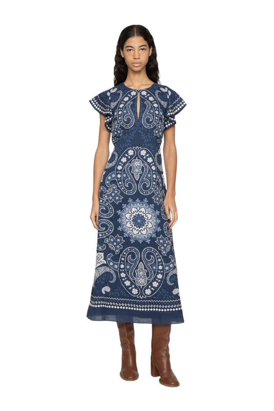 Emelina Dress in Navy