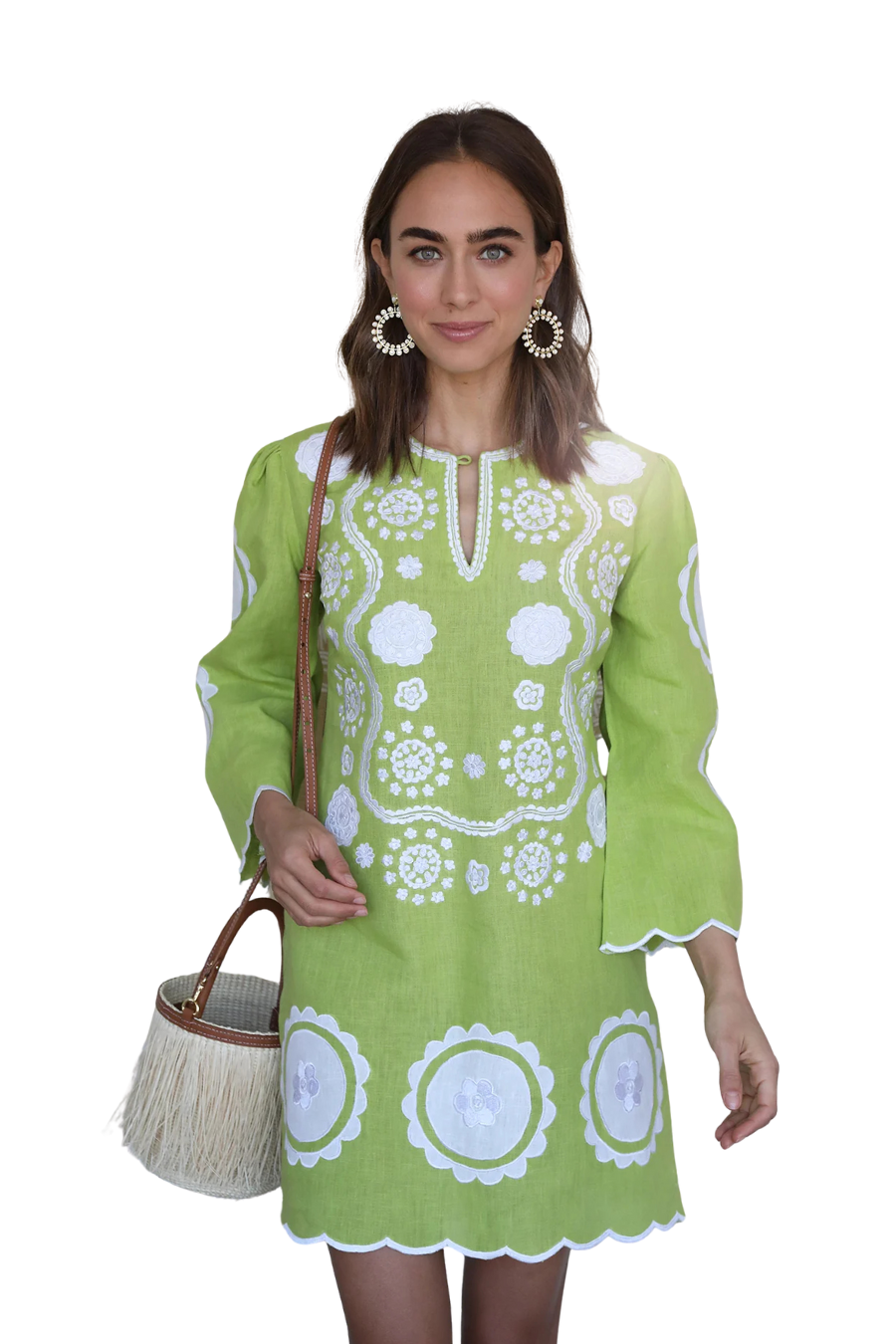 Alice Mini Dress in Lime
