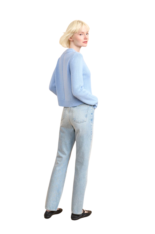 Solid Mini Marin Sweater in Light Blue