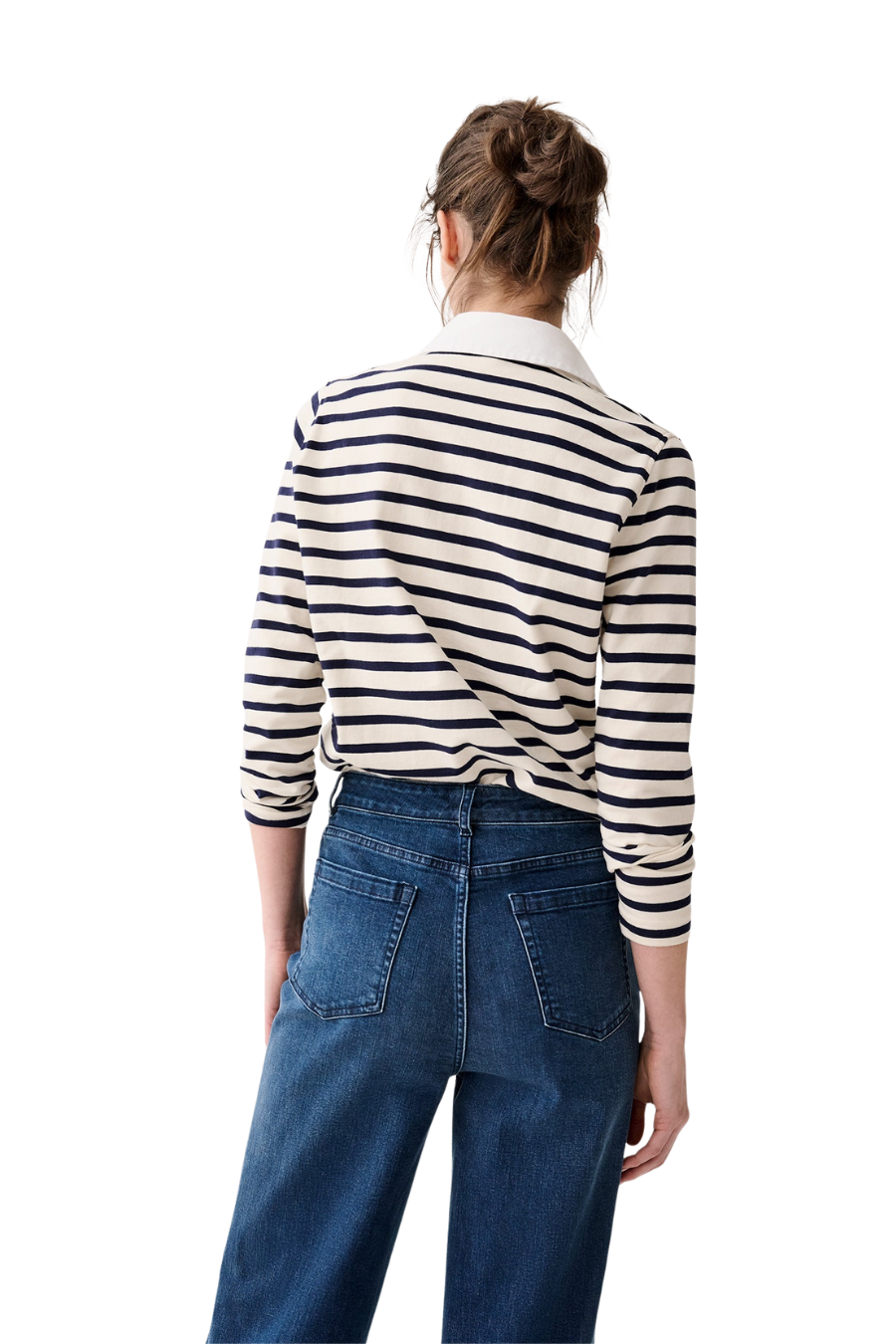 Franny Rugby Polo in Ivory/Navy