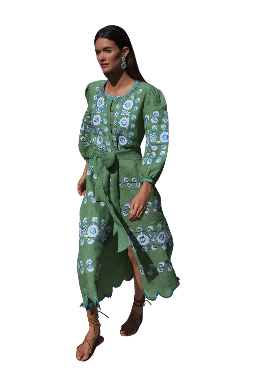 Lucia Dress in Emerald