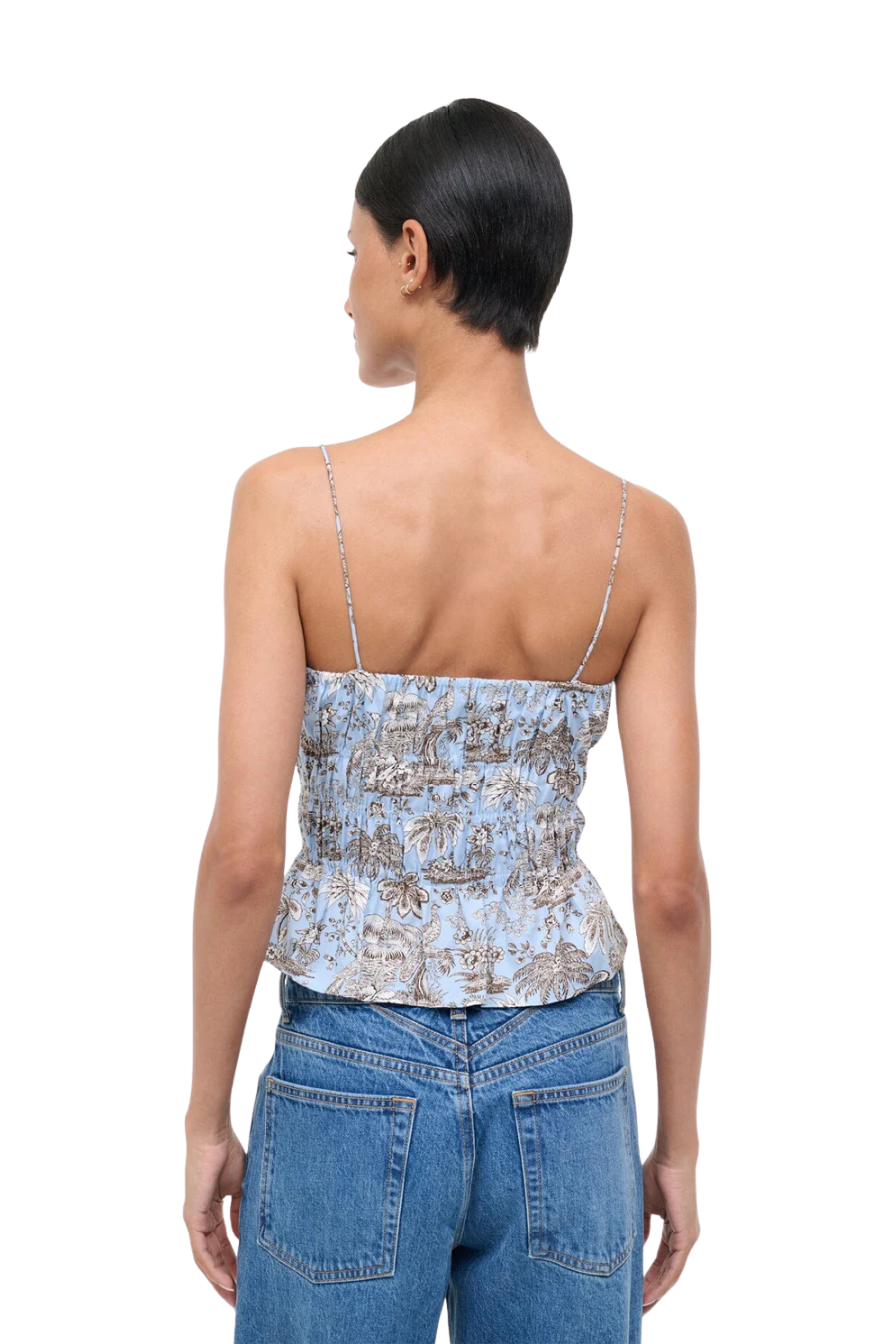 Ayla Top in Sky Toile
