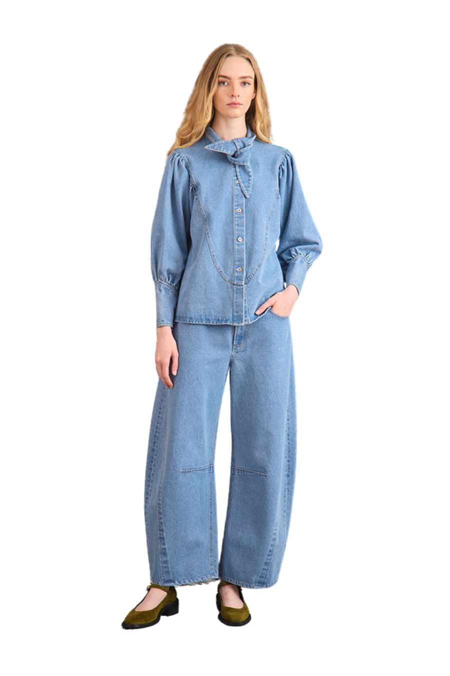 Odessa Shirt in Vintage Denim