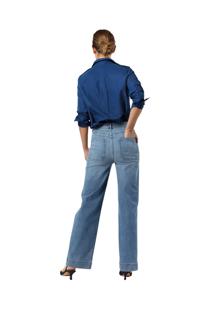 Coco Patch Pocket Jean in 7-Year Indigo Stretch Denim