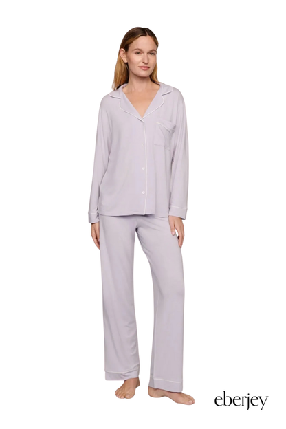 Gisele TENCEL™ Modal Long PJ Set in Thistle/Ivory