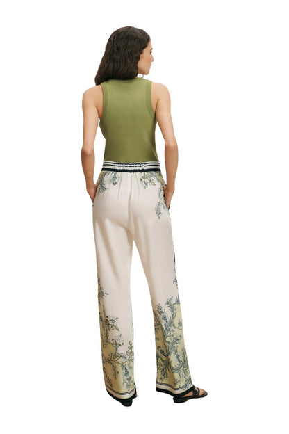 Grigore Pant in Light Pistachio Multi