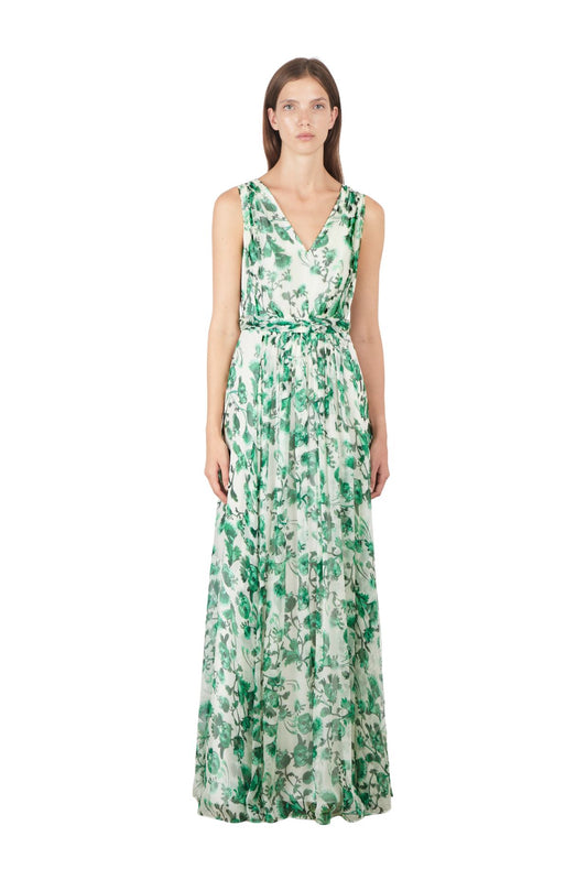 Aliya Long Dress in Saffier Vert