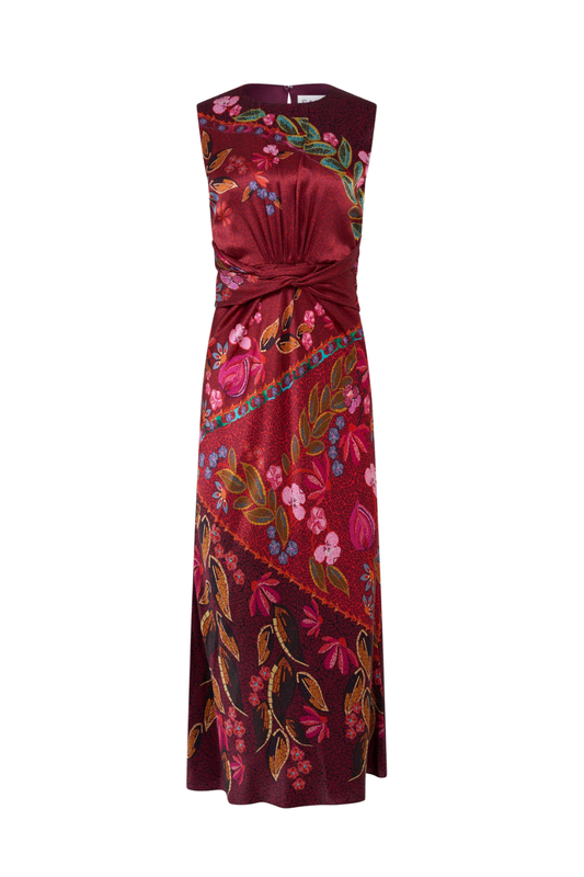 Gwen Dress in Garnet Terrazzo