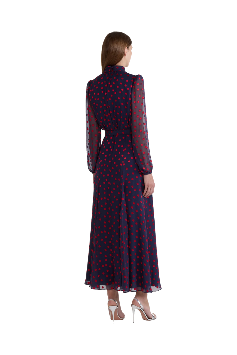 Jacqui B Dress in Navy Bright Rouge