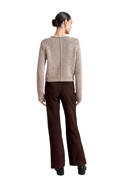 Marled Mini Marina Sweater in Marled Tan
