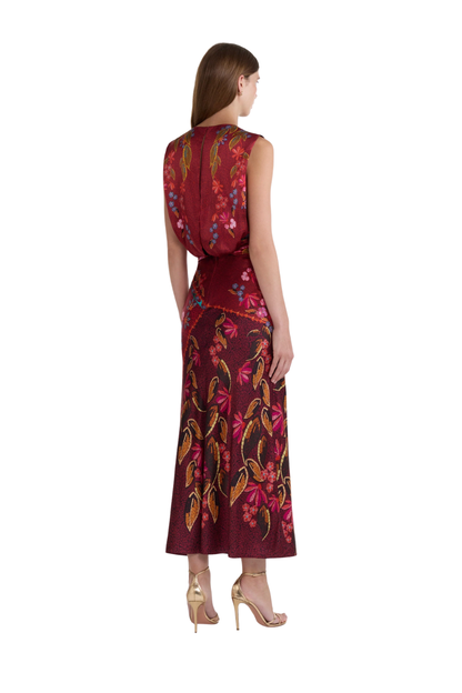 Gwen Dress in Garnet Terrazzo