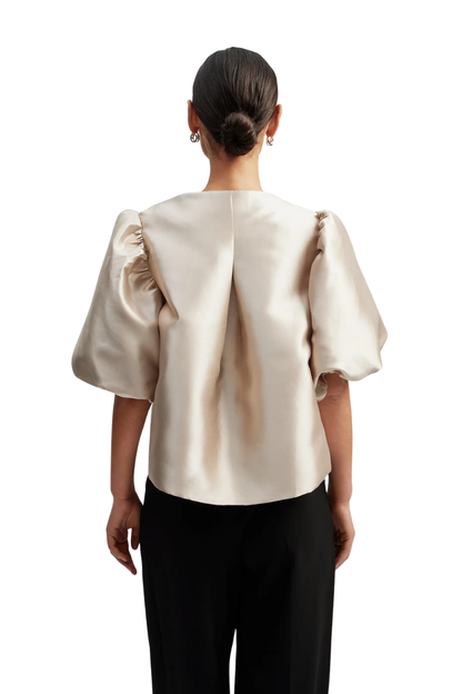 Cleo Blouse in Soft Beige