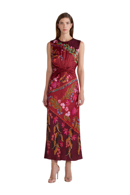 Gwen Dress in Garnet Terrazzo