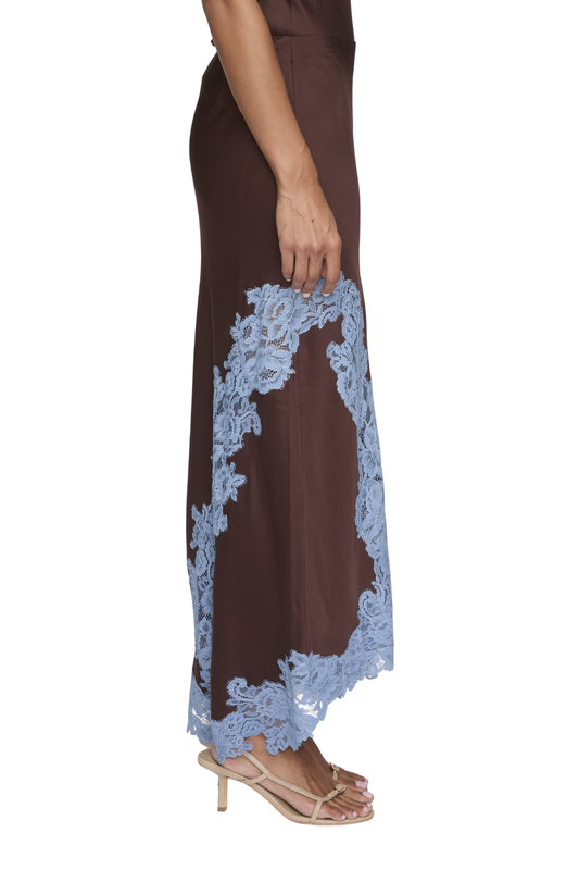 Olivia Skirt in Ganache/French Blue