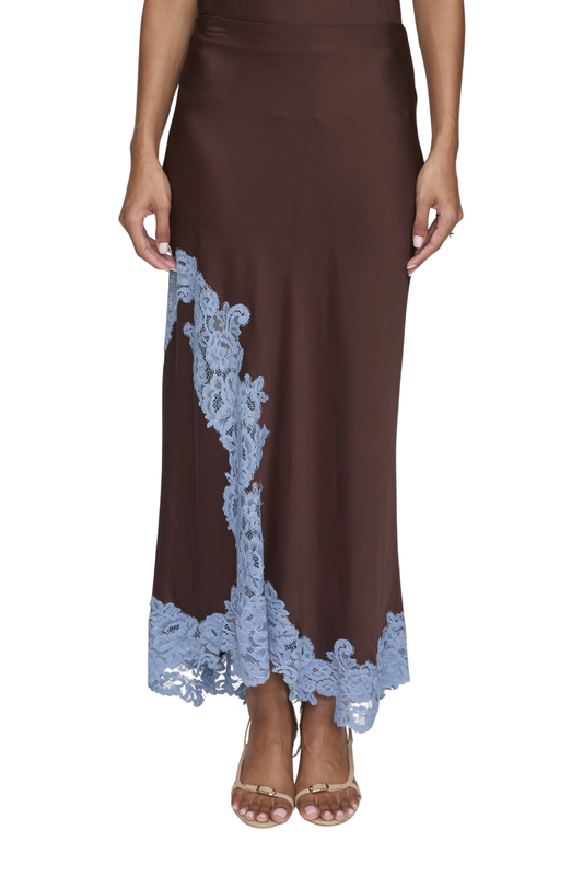 Olivia Skirt in Ganache/French Blue