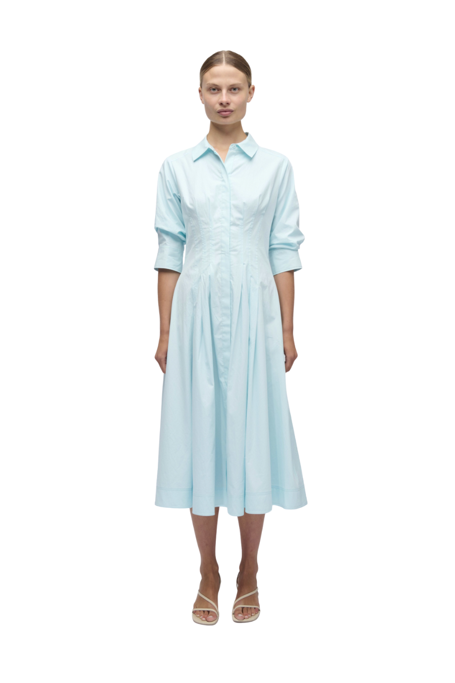 Jazz Cotton Midi Dress in Sky