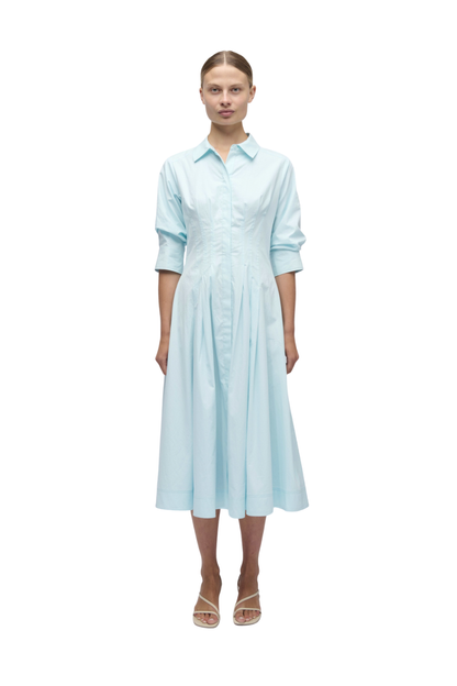 Jazz Cotton Midi Dress in Sky