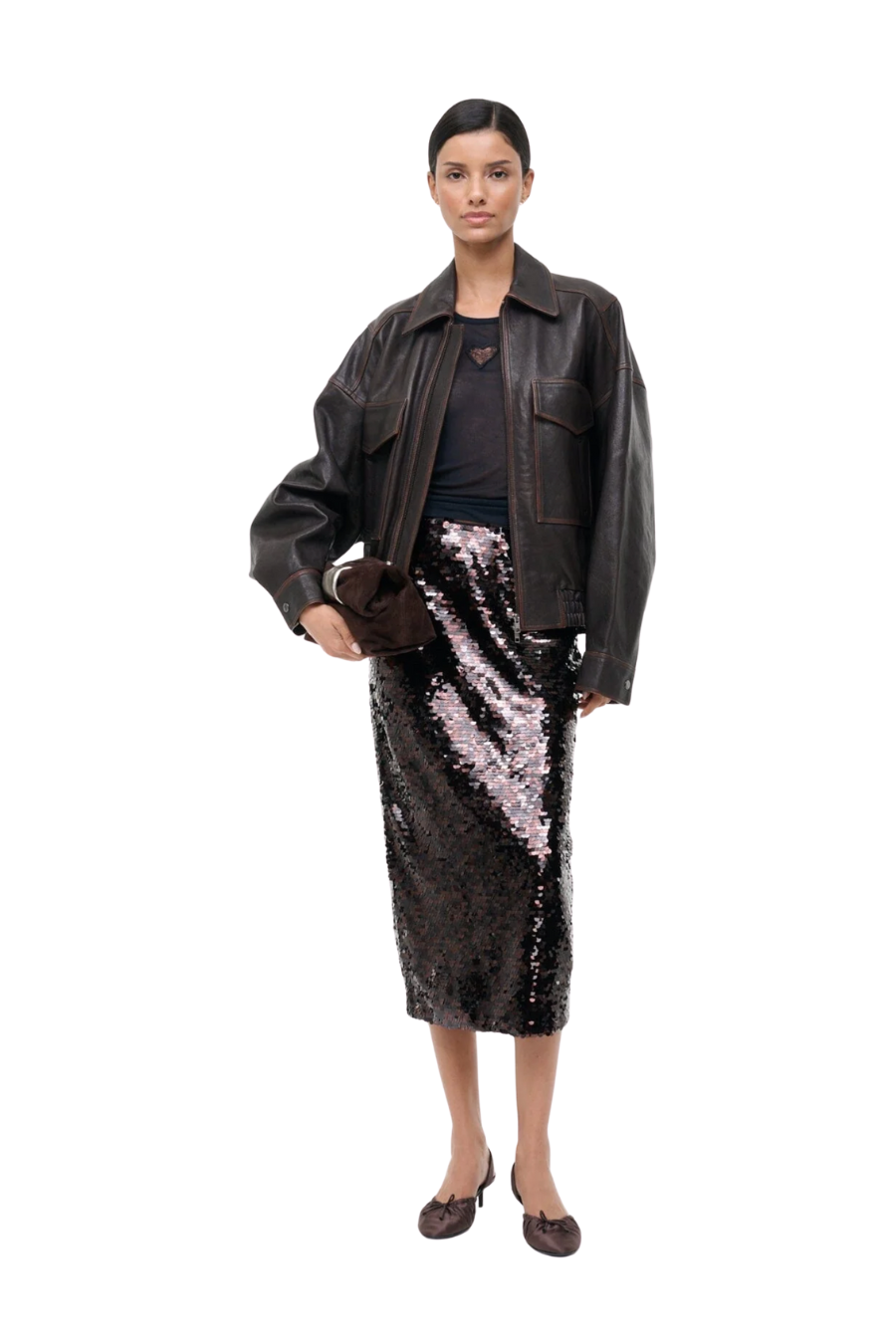 Ciara Skirt in Espresso Black