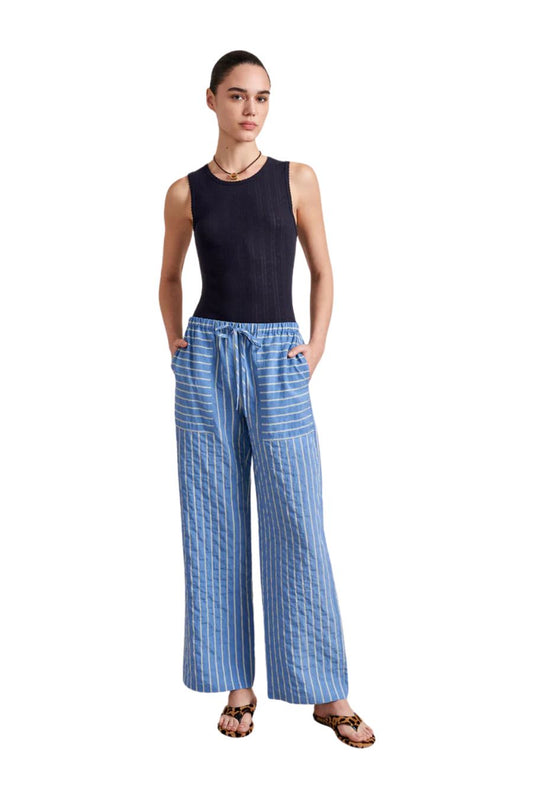 Tangier Pant in Chambray Stripe