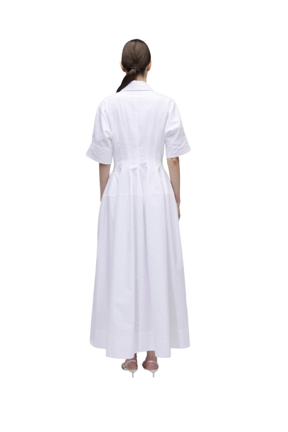 Mollie Shirt Dress in White